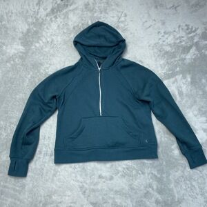 Danskin Women's S/P Hoodie Teal Cotton Blend a2065